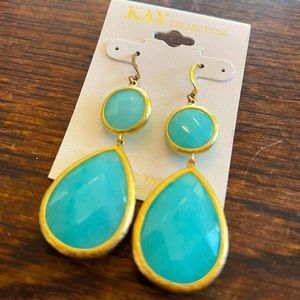 Aqua stone earrings